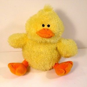Vintage Gund Baby Chick Duck 9” Plush Yellow Fluffy Duck Stuffed Animal Toy 1986